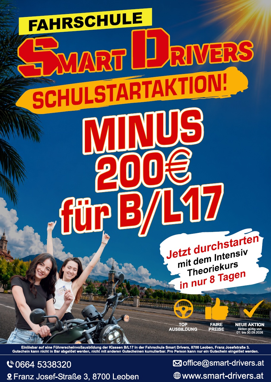 Füherschein Leoben Schulstartkaktion -200€